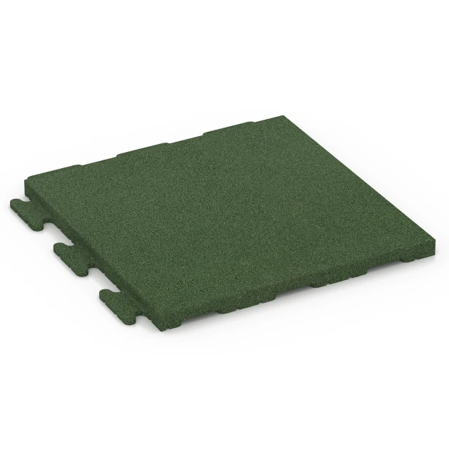 Fitness Floor Tile Classic von WARCO im Farbdesign Grass green mit den Abmessungen 50 x 50 x 3 cm | 0,25 m². Produktfoto von Artikel 6977 in der Aufsicht von schräg vorne.
