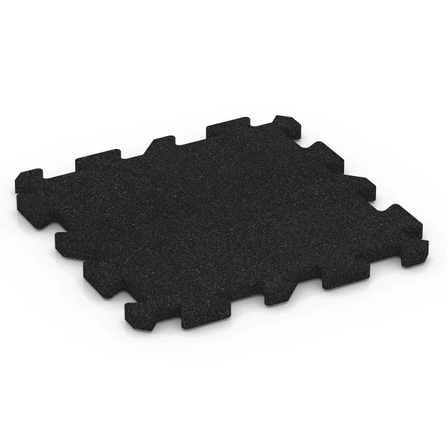 Interlocking Rubber Gym Mat von WARCO im Farbdesign Anthracite mit den Abmessungen 50 x 50 x 3 cm | 0,25 m². Produktfoto von Artikel 6637 in der Aufsicht von schräg vorne.