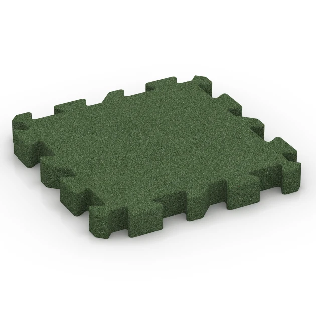 Playground Safety Tile – 220 cm von WARCO im Farbdesign Grass green mit den Abmessungen 50 x 50 x 6 cm | 0,25 m². Produktfoto von Artikel 6407 in der Aufsicht von schräg vorne.