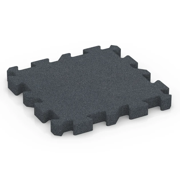 Playground Safety Tile – 190 cm von WARCO im Farbdesign Slate grey mit den Abmessungen 50 x 50 x 5 cm | 0,25 m². Produktfoto von Artikel 6404 in der Aufsicht von schräg vorne.