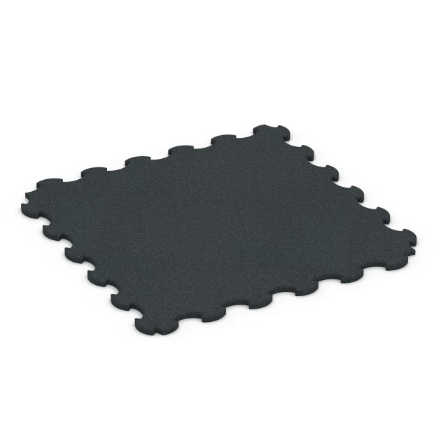 Fitness Floor Protection Mat von WARCO im Farbdesign Anthracite mit den Abmessungen 102,5 x 102,5 x 2 cm | 1,05 m². Produktfoto von Artikel 6377 in der Aufsicht von schräg vorne.