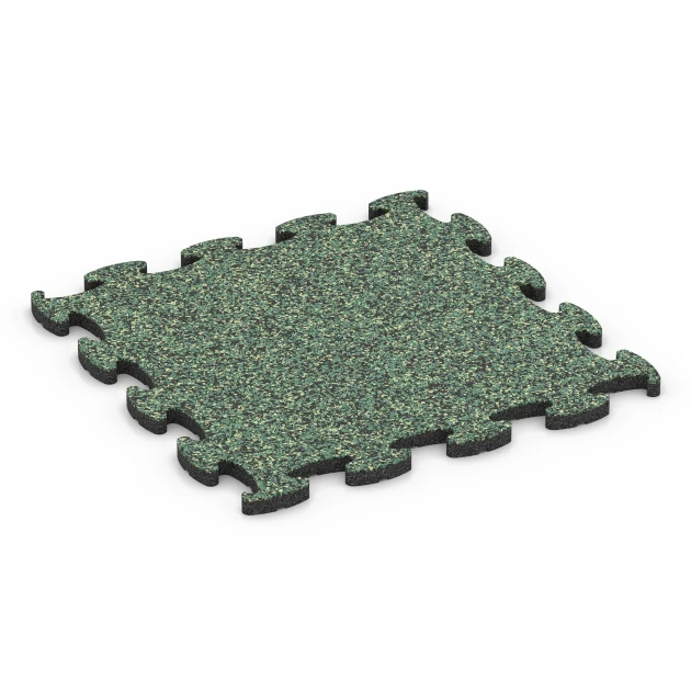 Gym Floor Tiles von WARCO im Farbdesign English Lawn mit den Abmessungen 46 x 46 x 1,8 cm. Produktfoto von Artikel 6780 in der Aufsicht von schräg vorne.