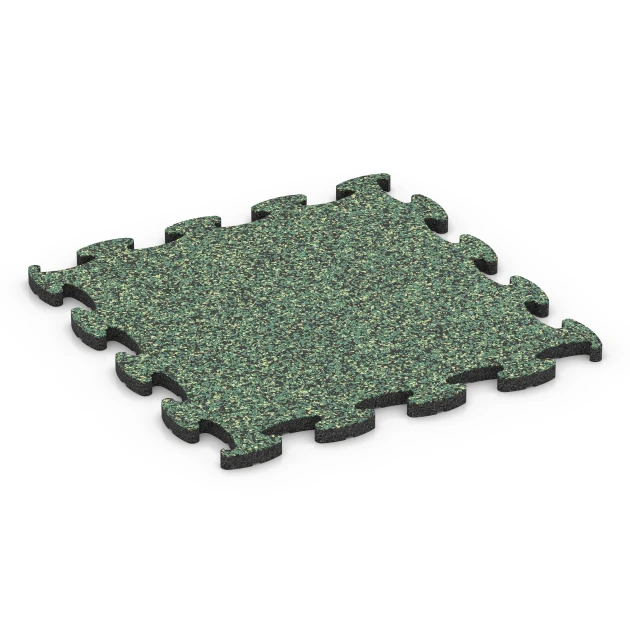Indoor Dog Sports Flooring von WARCO im Farbdesign English Lawn mit den Abmessungen 46 x 46 x 1,8 cm. Produktfoto von Artikel 6897 in der Aufsicht von schräg vorne.