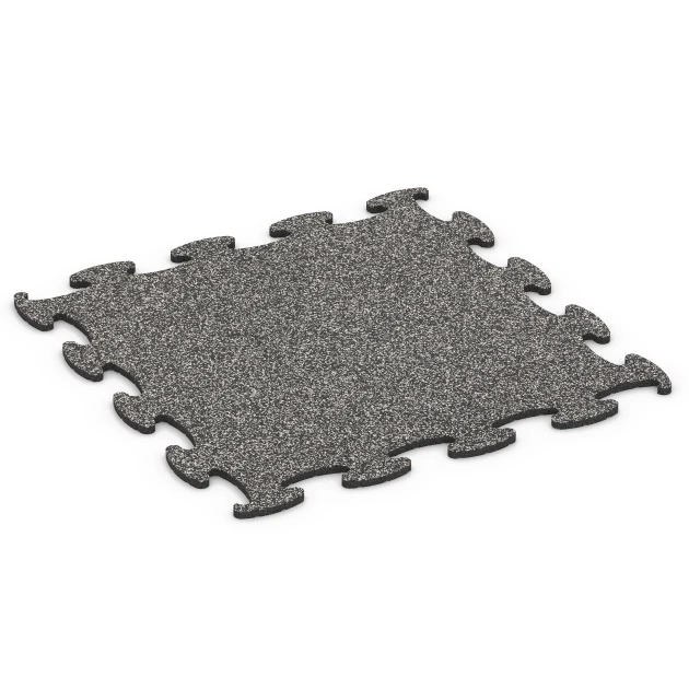 Dog Agility Flooring von WARCO im Farbdesign Dark Grey Granite mit den Abmessungen 98 x 98 × 1,8 cm. Produktfoto von Artikel 6805 in der Aufsicht von schräg vorne.