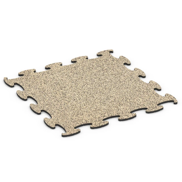 Dog Agility Flooring von WARCO im Farbdesign Travertine mit den Abmessungen 98 x 98 × 1,8 cm. Produktfoto von Artikel 6811 in der Aufsicht von schräg vorne.