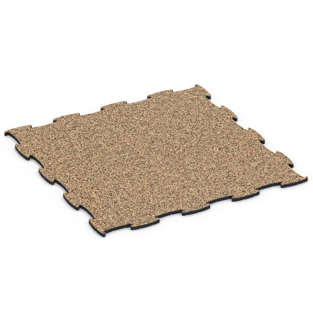 Fitness Max Floor System von WARCO im Farbdesign Terracotta mit den Abmessungen 97,1 x 97,1 x 1,8 cm | 0,94 m². Produktfoto von Artikel 6871 in der Aufsicht von schräg vorne.