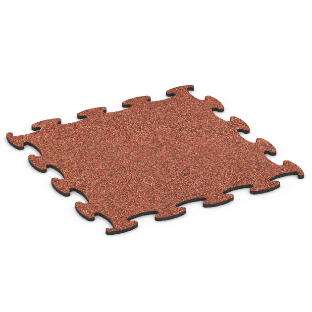 Fitness Max Floor System von WARCO im Farbdesign Embers mit den Abmessungen 98 x 98 × 1,8 cm. Produktfoto von Artikel 6872 in der Aufsicht von schräg vorne.