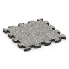 Patio rubber tile von WARCO im Farbdesign Grey Granite mit den Abmessungen 46 x 46 × 2,8 cm. Produktfoto von Artikel 6941 in der Aufsicht von schräg vorne.