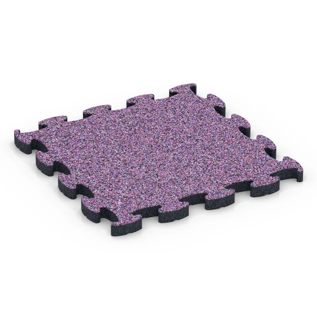 Sports Court Tile von WARCO im Farbdesign Lavender mit den Abmessungen 44,6 x 44,6 × 2,8 cm. Produktfoto von Artikel 6954 in der Aufsicht von schräg vorne.
