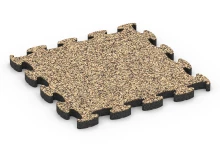 Rubber patio tile