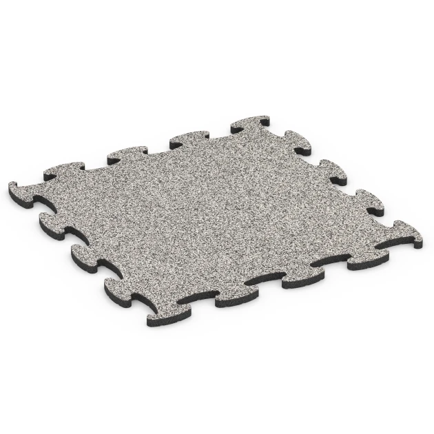 Fitness Active Floor System von WARCO im Farbdesign Grey Granite mit den Abmessungen 98 x 98 x 2,8 cm. Produktfoto von Artikel 6851 in der Aufsicht von schräg vorne.