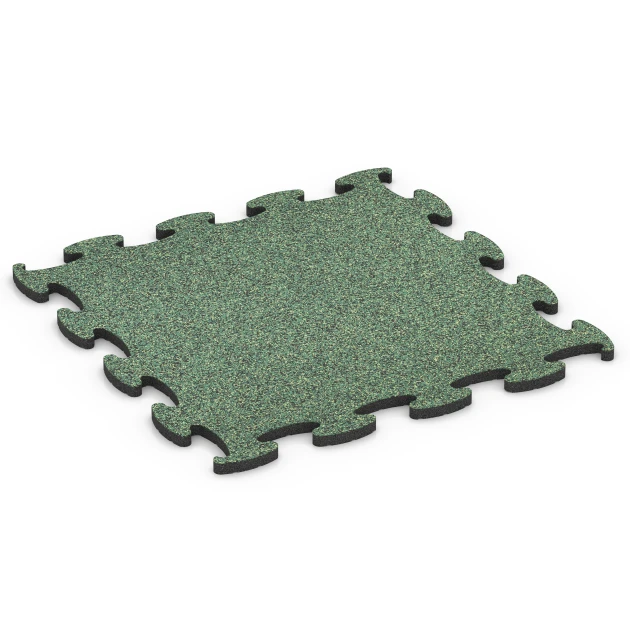 Fitness Active Floor System von WARCO im Farbdesign English Lawn mit den Abmessungen 98 x 98 x 2,8 cm. Produktfoto von Artikel 6852 in der Aufsicht von schräg vorne.