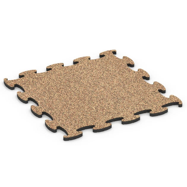 Fitness Active Floor System von WARCO im Farbdesign Terracotta mit den Abmessungen 98 x 98 x 2,8 cm. Produktfoto von Artikel 6853 in der Aufsicht von schräg vorne.