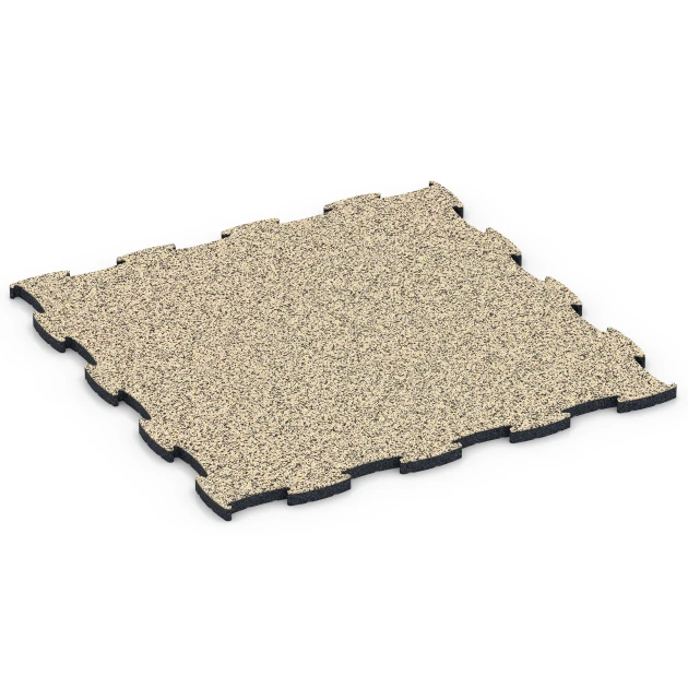 Fitness Active Floor System von WARCO im Farbdesign Travertine mit den Abmessungen 97,1 x 97,1 x 2,8 cm. Produktfoto von Artikel 6856 in der Aufsicht von schräg vorne.