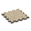 Stone Carpet Click Tile von WARCO im Farbdesign Travertine mit den Abmessungen 30 x 30 x 1,8 cm. Produktfoto von Artikel 6820 in der Aufsicht von schräg vorne.