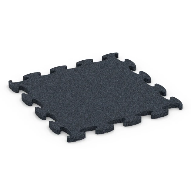 Fitness Premium Gym Flooring von WARCO im Farbdesign Anthracite mit den Abmessungen 45,9 x 45,9 x 1,8. Produktfoto von Artikel 6960 in der Aufsicht von schräg vorne.