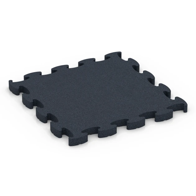 Fitness Premium Performance Flooring von WARCO im Farbdesign Anthracite mit den Abmessungen 45,9 x 45,9 x 2,8 cm. Produktfoto von Artikel 6967 in der Aufsicht von schräg vorne.