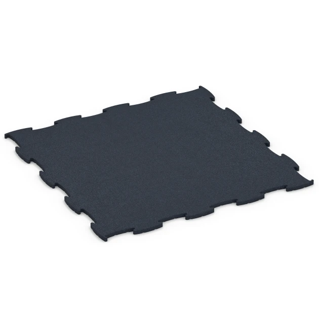 Fitness Premium Performance Flooring von WARCO im Farbdesign Anthracite mit den Abmessungen 99 x 99 x 1,8 cm. Produktfoto von Artikel 6968 in der Aufsicht von schräg vorne.