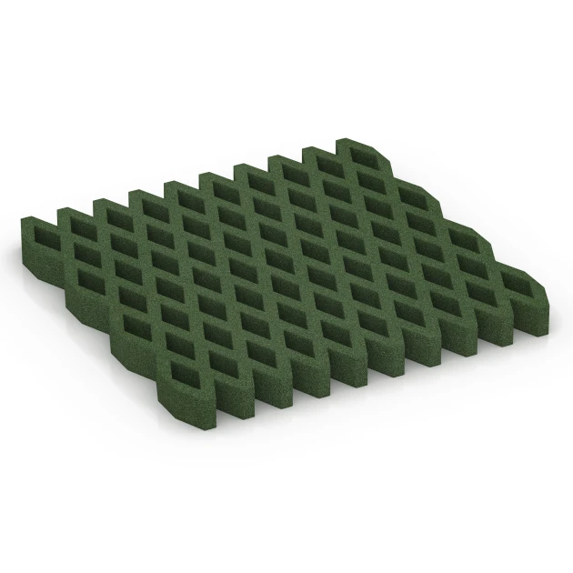 Safety Grass Grid Mat von WARCO im Farbdesign Grass green mit den Abmessungen 100 × 100 × 8 cm. Produktfoto von Artikel 7014 in der Aufsicht von schräg vorne.