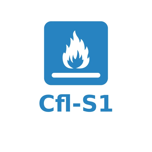 Fire Class Cfl-s1 Surcharge von WARCO im Farbdesign  mit den Abmessungen DZ 2 cm. Produktfoto von Artikel 7017 in der Aufsicht von schräg vorne.