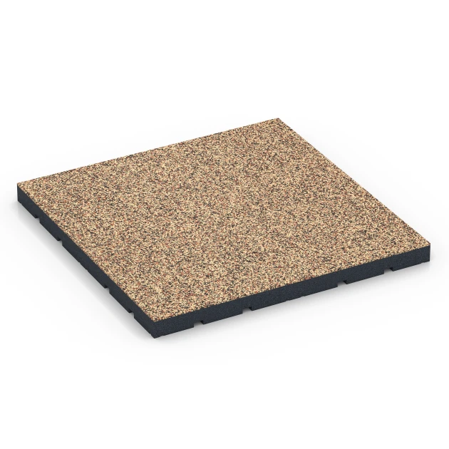 Outdoor Gym Flooring von WARCO im Farbdesign Terracotta mit den Abmessungen 60 x 60 x 4 cm | 0,36 m². Produktfoto von Artikel 7144 in der Aufsicht von schräg vorne.