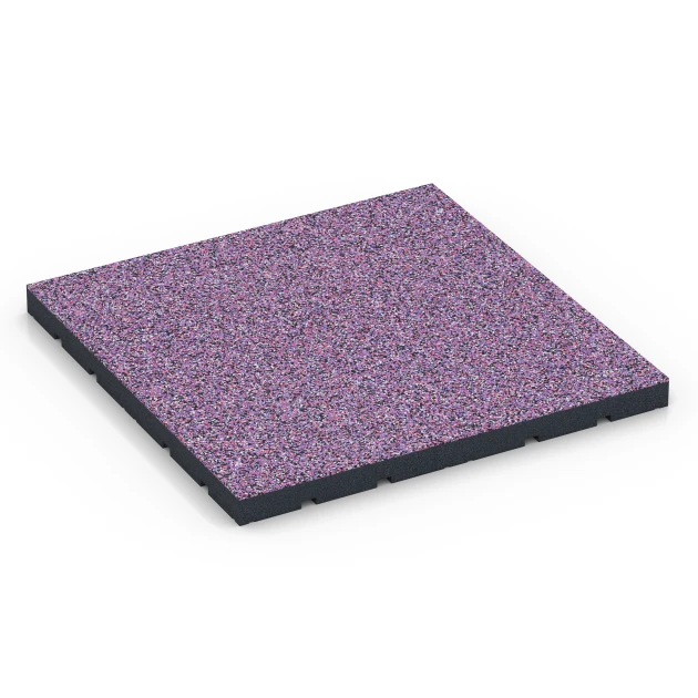 Outdoor Gym Flooring von WARCO im Farbdesign Lavender mit den Abmessungen 60 x 60 x 4 cm | 0,36 m². Produktfoto von Artikel 7146 in der Aufsicht von schräg vorne.