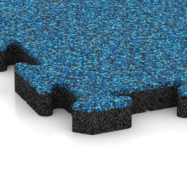 Detailaufnahme der Randausprägung von WARCO-Produkt 2886, Rubber paving, Format 50 x 50 x 4 cm | 0,25 m², Farbe Atlantic.