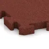 Detailaufnahme der Randausprägung von WARCO-Produkt 3652, Paddock mat, Format 500 x 500 x 40 mm, Farbe Brick red.