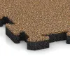 Detailaufnahme der Randausprägung von WARCO-Produkt 3419, Fitness Floor Protection Mat HD, Format 1000 x 1000 x 40 mm, Farbe Rattan Lounge.