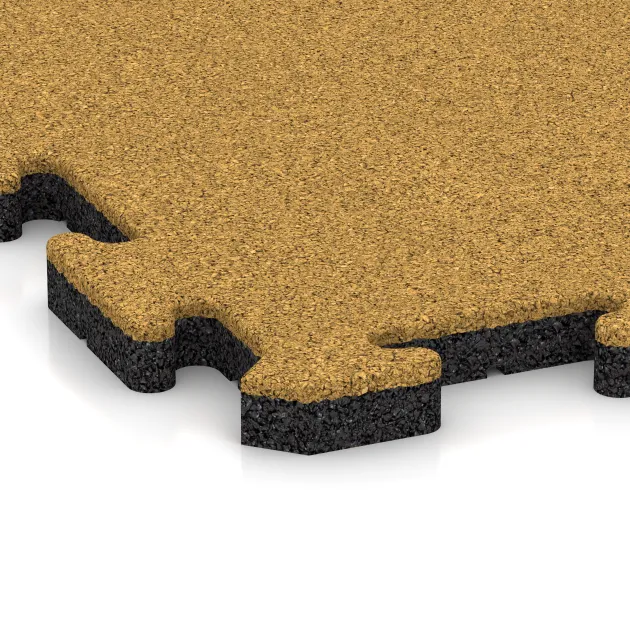 Detailaufnahme der Randausprägung von WARCO-Produkt 5293, Pool Decking Tile, Format 500 x 500 x 30 mm, Farbe Lemon Yellow.