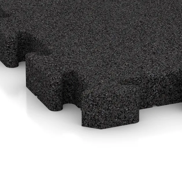 Detailaufnahme der Randausprägung von WARCO-Produkt 3132, Outdoor click tile, Format 500 x 500 x 50 mm, Farbe Anthracite.