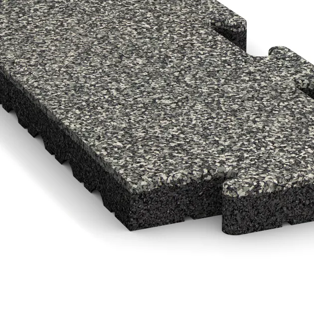 Detailaufnahme der Randausprägung von WARCO-Produkt 4971, Edge Tile HD, Format 500 x 235 x 40 mm, Farbe Gray Granite.