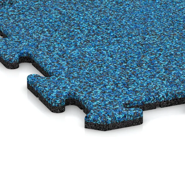 Detailaufnahme der Randausprägung von WARCO-Produkt 0064, Play mat, Format 500 x 500 x 18 mm, Farbe Atlantic.