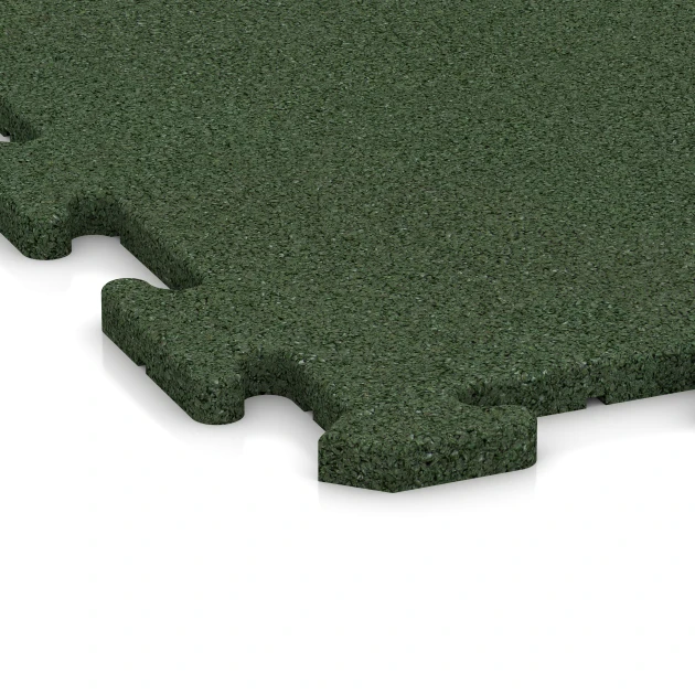 Detailaufnahme der Randausprägung von WARCO-Produkt 3955, Dog floor tile, Format 100 x 100 x 1,8 cm | 1,00 m², Farbe Grass green.