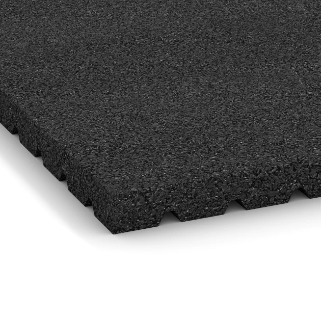 Detailaufnahme der Randausprägung von WARCO-Produkt 3640, Stable mat HD, Format 100 x 100 x 4 cm, Farbe Anthracite.