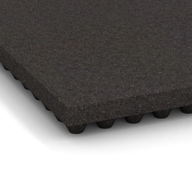 Detailaufnahme der Randausprägung von WARCO-Produkt 3643, Luxury stable mat, Format 1000 x 500 x 55 mm, Farbe Anthracite.