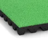 Detailaufnahme der Randausprägung von WARCO-Produkt 0685, Playground safety tile, Format 500 x 500 x 50 mm, Farbe May Green.