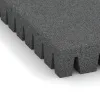 Detailaufnahme der Randausprägung von WARCO-Produkt 0861, Playground safety mat, Format 1000 x 1000 x 80 mm, Farbe Slate grey.