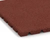 Detailaufnahme der Randausprägung von WARCO-Produkt 3966, Dog resting mat, Format 50 × 50 × 2,5 cm, Farbe Brick red.