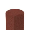 Detailaufnahme der Randausprägung von WARCO-Produkt 2561, Rubber granulate palisade, Format ø 250 x 800 mm, Farbe Brick red.