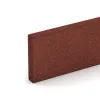 Detailaufnahme der Randausprägung von WARCO-Produkt 2591, Rubber kerbstone (Deep kerbstone), Format 1000 x 250 x 50 mm, Farbe Brick red.