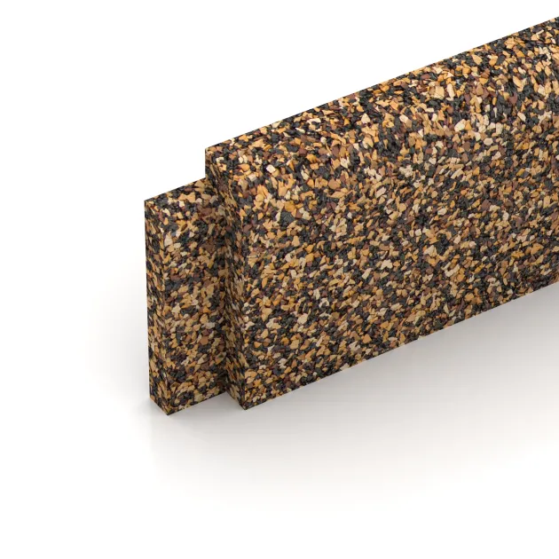 Detailaufnahme der Randausprägung von WARCO-Produkt 2252, Skirting Board, Format 750 x 80 x 20 mm, Farbe Rattan Lounge.