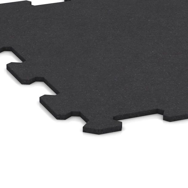 Detailaufnahme der Randausprägung von WARCO-Produkt 0927, Fitness Floor Compact, Format 485 x 485 x 8 mm | 0,235 m², Farbe Matte Anthracite.