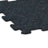 Detailaufnahme der Randausprägung von WARCO-Produkt 0917, Fitness Floor Compact, Format 485 x 485 x 8 mm | 0,235 m², Farbe Light Blue Speckled.