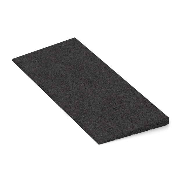 Detailaufnahme der Randausprägung von WARCO-Produkt 2388, Transition ramp 75 cm, Format 75 x 30 cm | 8 < 35 mm, Farbe Anthracite.