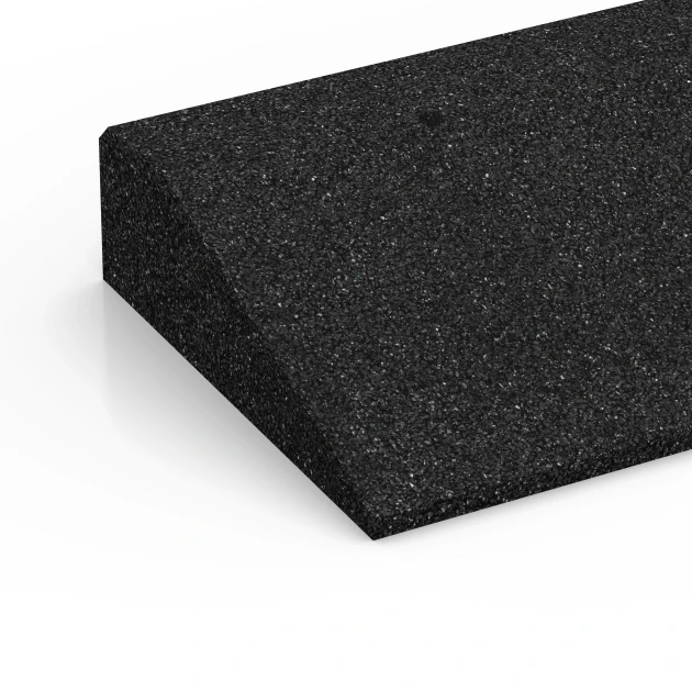 Detailaufnahme der Randausprägung von WARCO-Produkt 6601, Threshold Ramp, Format 100 × 25 cm | 1 < 8 cm, Farbe Anthracite.