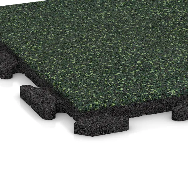 Detailaufnahme der Randausprägung von WARCO-Produkt 1160, Terrace tile Classic, Format 500 x 500 x 30 mm, Farbe English Lawn.