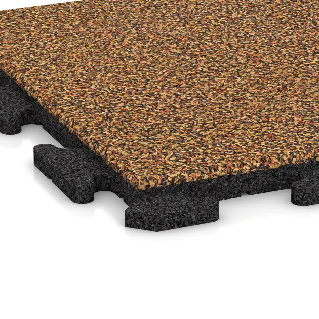 Detailaufnahme der Randausprägung von WARCO-Produkt 1151, Terrace tile Classic, Format 500 x 500 x 30 mm, Farbe Terra Cotta.