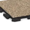 Detailaufnahme der Randausprägung von WARCO-Produkt 1186, Dog kennel floor tile, Format 500 x 500 x 30 mm, Farbe Travertine.