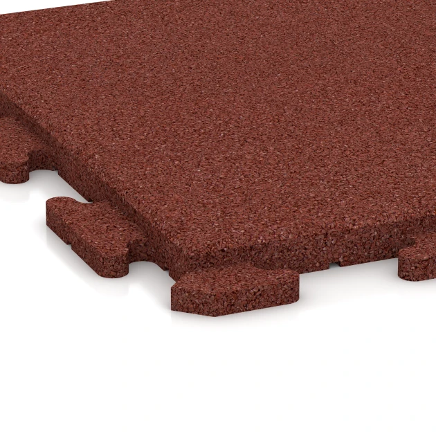 Detailaufnahme der Randausprägung von WARCO-Produkt 1247, Outdoor Tile Classic, Format 50 x 50 x 3 cm | 0,25 m², Farbe Brick red.